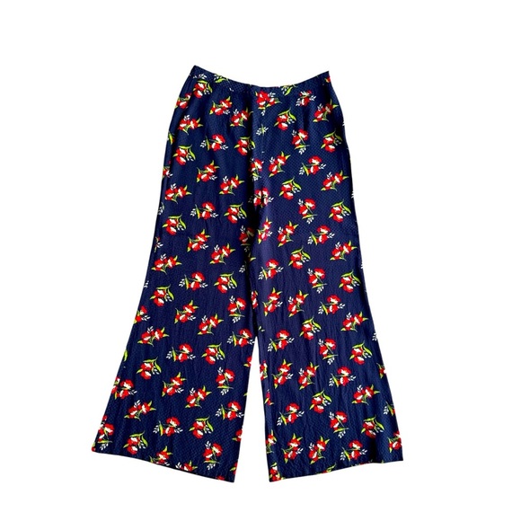 Jill Stewart Floral 100% Viscose Wide Leg Pants Size Large - Picture 1 of 5